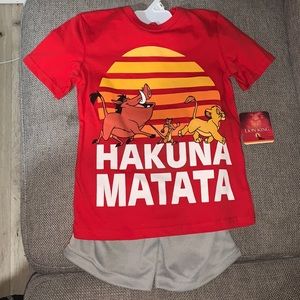 Disney Lion King 2 piece outfit boys 5